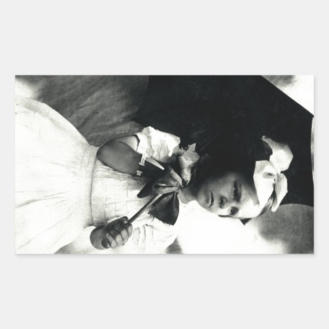 1905 Tough Little Girl Rectangular Sticker (Front)