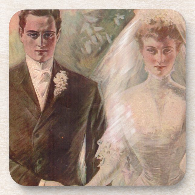 1906 Edwardian wedding Coaster (Front)