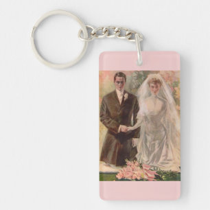 1906 Edwardian wedding Key Ring