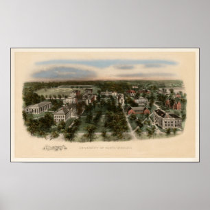 1907 View of the University of North Carolina Poster