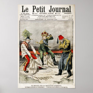 1908 Bosnia Crisis Pre- World War I Illustration Poster