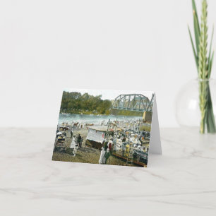 1908 Healdsburg, CA Russian River Scene Thank You Card
