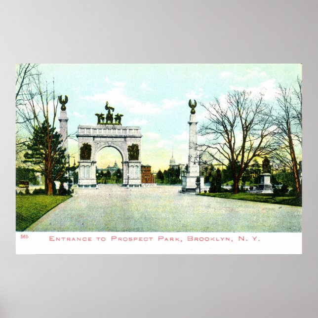 1908 Vintage Prospect Park, Brooklyn, NY Poster (Front)