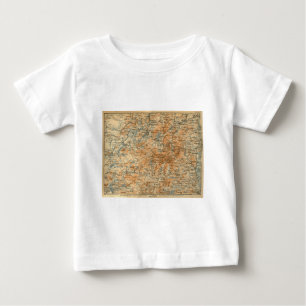 1909 Adirondacks Map from Baedeker's Travel Guide Baby T-Shirt