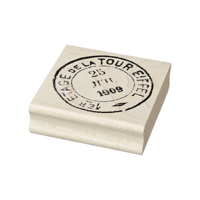 1909 Eiffel Tower Postmark Rubber Art Stamp (Stamp)