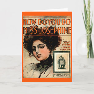 1909 How Do You Do Miss Josephine sheet music Card