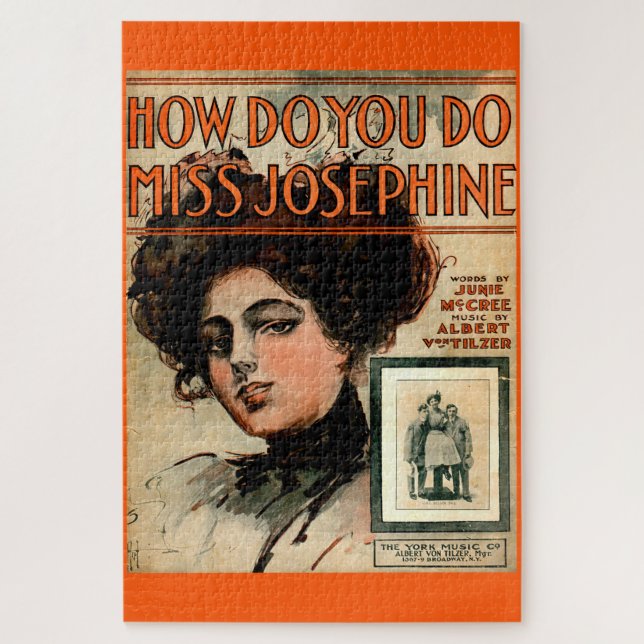 1909 How Do You Do Miss Josephine sheet music Jigsaw Puzzle (Vertical)