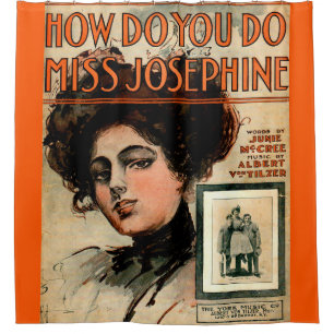 1909 How Do You Do Miss Josephine sheet music Shower Curtain