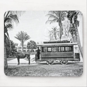 1909 Palm Beach Florida Trolley Mousepad