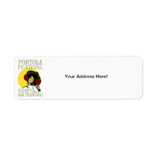 1909 San Francisco Portola Festival Return Address Label