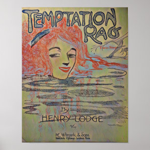 1909 Temptation Rag Two Step Poster