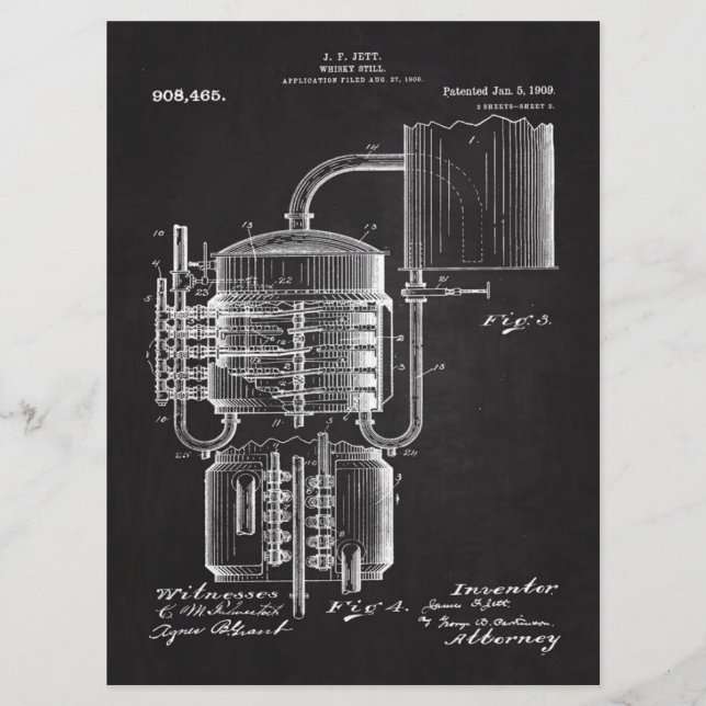 1909 Whiskey Still Menu (Front)