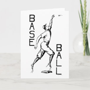 1910 Baseball Art Sports Vintage Illustration Card