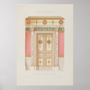 1910 Desaint Salon Empire Door Elevation Poster