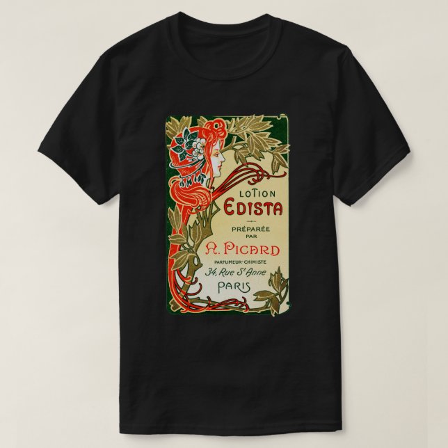 1910 French Art Nouveau label T-Shirt (Design Front)