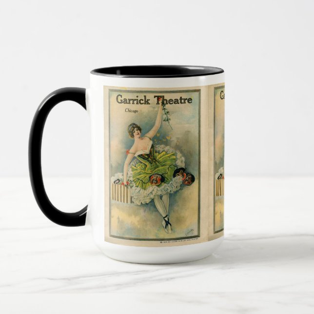 1910 Lovely Woman Thespian Garrick Theatre Chicago Mug (Left)