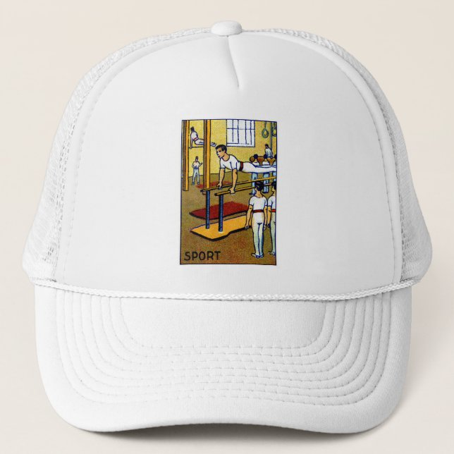 1910 Men's Gymnastics Trucker Hat (Front)