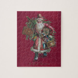 1910 Santa with Tree and Toys Jigsaw Puzzle