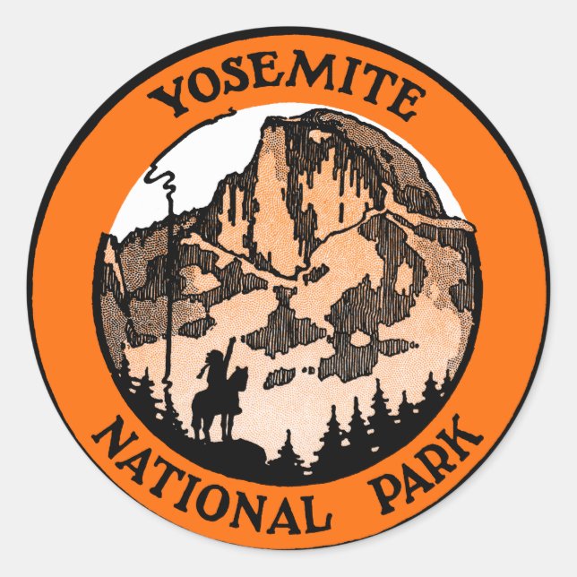 1910 Yosemite National Park Classic Round Sticker (Front)