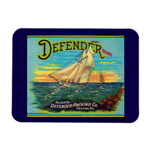 1910s Defender brand packing sailboat label Magnet