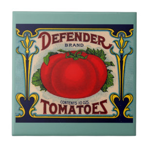 1910s Defender brand tomatoes label Ceramic Tile