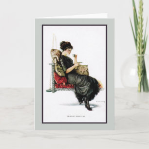 1910s Porch Swing Flirt Greeting Card