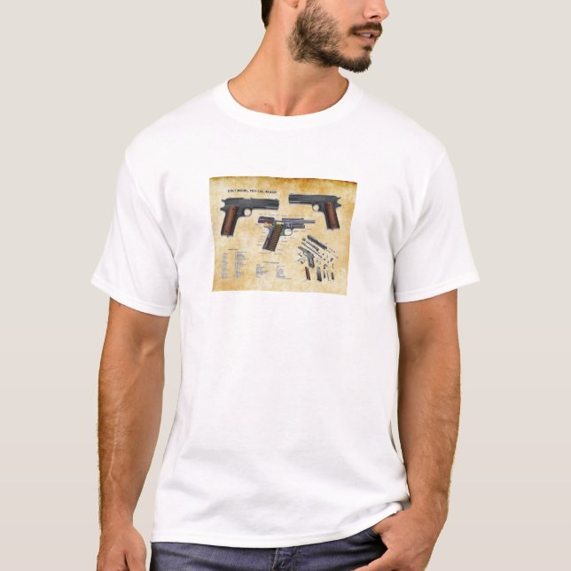 1911 COLT PISTOL T-Shirt (Front)