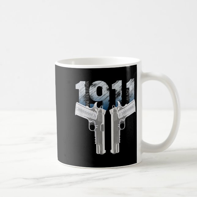 1911 Handgun Pro Gun 2nd Amendment Gift  Coffee Mug (Right)