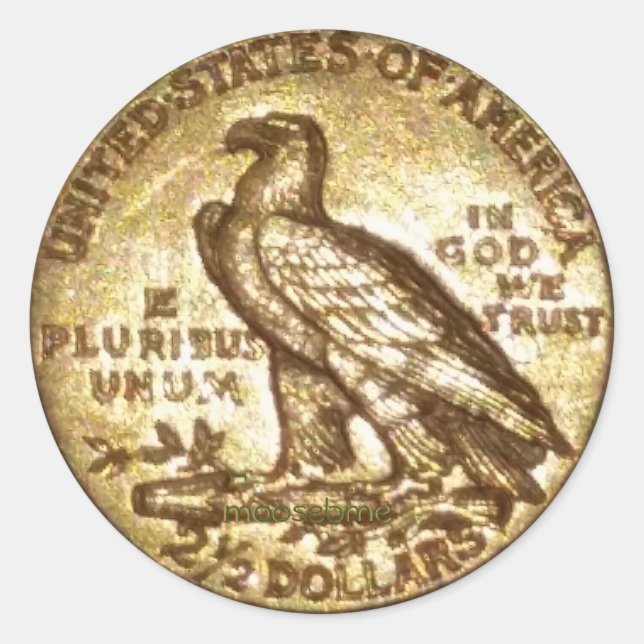 1912 2 1/2 Dollar Gold Eagle Front Sticker (Front)