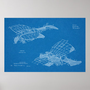 1912 Aeroplane Aeroplane Patent Art Drawing Print
