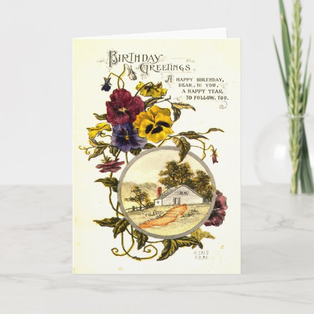 1912 Birthday Greetings Card (Front)