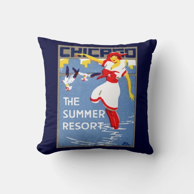 1912 Chicago, The Summer Resort Cushion (Front)