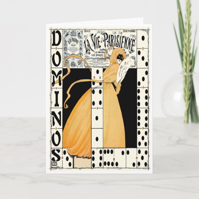 1912! "DOMINOS~EXPECT THE UNEXPECTED" CARD (Front)