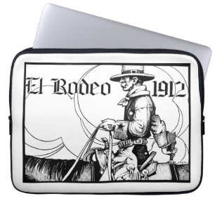 1912 Rodeo Cowboy Country western Art   Laptop Sleeve