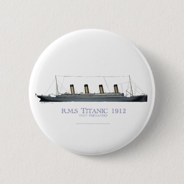 1912 Titanic 1 6 Cm Round Badge (Front)