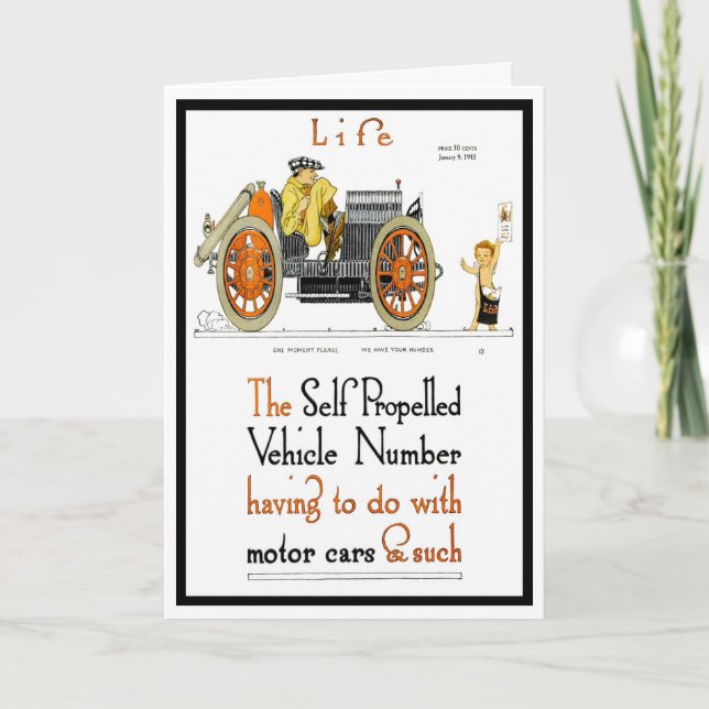 1913!!! "BOTTOMLESS CUP 'O JOE" GREETING CARD (Front)