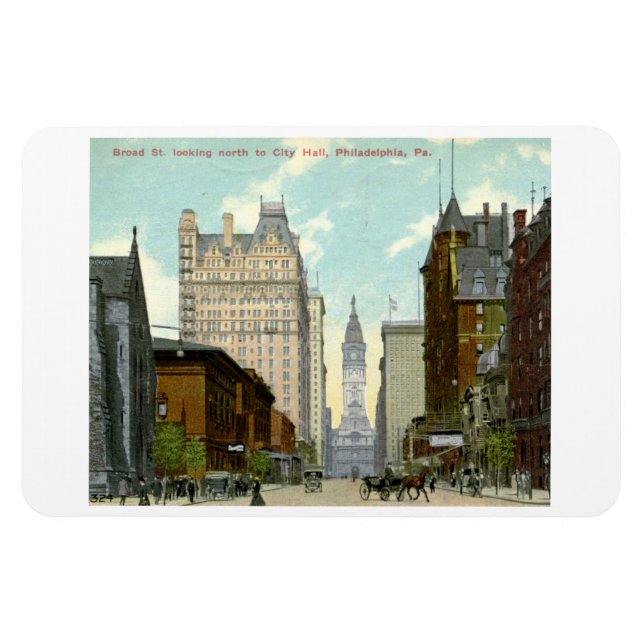 1913 Broad St., Philadelphia Vintage Postcard Magnet (Horizontal)