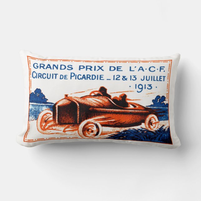 1913 Grand Prix Lumbar Cushion (Front)