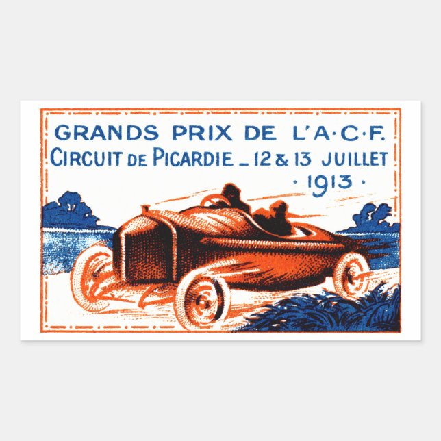 1913 Grand Prix Rectangular Sticker (Front)