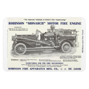 1913 Robinson "Monarch" Motor Fire Engine flexible Magnet