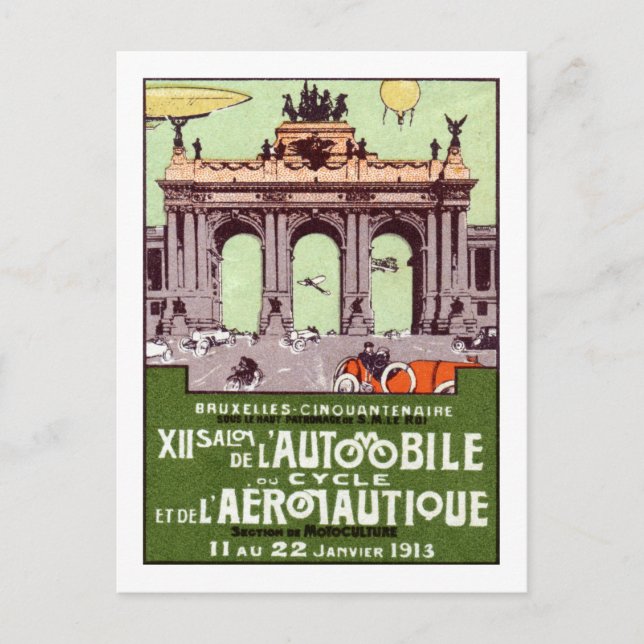 1913 Transportation Expo Poster Postcard (Front)