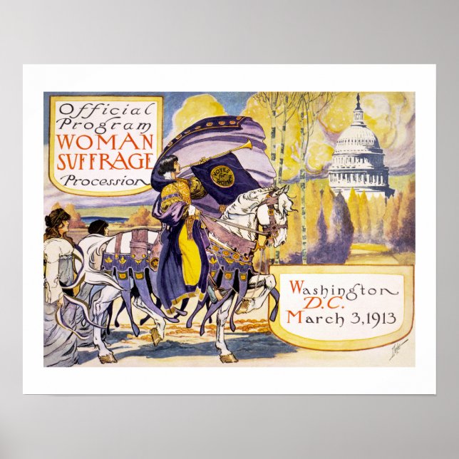 1913 Women's rights march Washington DC Poster (Front)