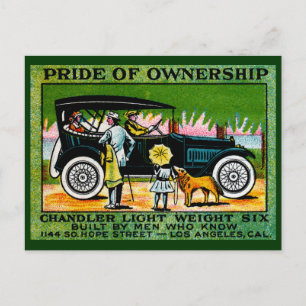 1914 Chandler Automobile Poster Postcard