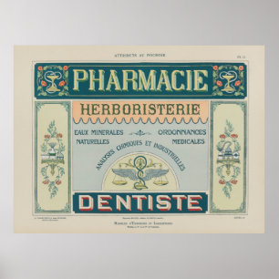 1914 Charayron Pochoir Art Ornament Pl14 Poster