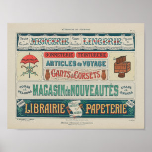 1914 Charayron Pochoir Art Ornament Pl18 Poster