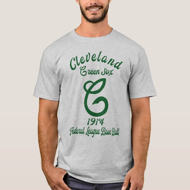 1914 Cleveland Green Sox Federal League Base Ball T-Shirt (Front)