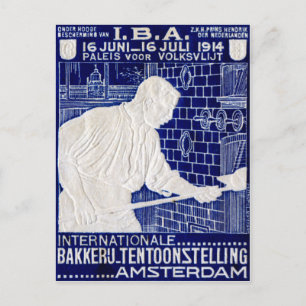 1914 Dutch Baking Expo Poster Postcard