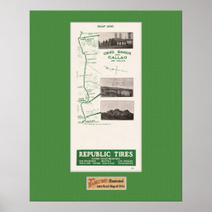1914 Map, Orr's Ranch and Callao Poster
