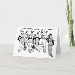 1914 Skirts Fashions Illustration Card