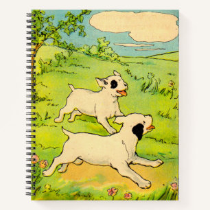 1914 two dogs children's book illustration